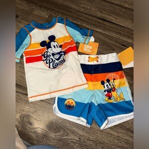 Toddler 2pc Mickey Mouse swim set